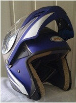 Шлем JX5005 сине-серый матовый.