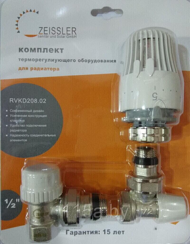 Термостатический комплект для радиатора угловой 1/2" TIM ZEISSLER RVKS207.02