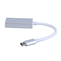 Адаптер - переходник USB3.1 Type-C - DisplayPort, серебро