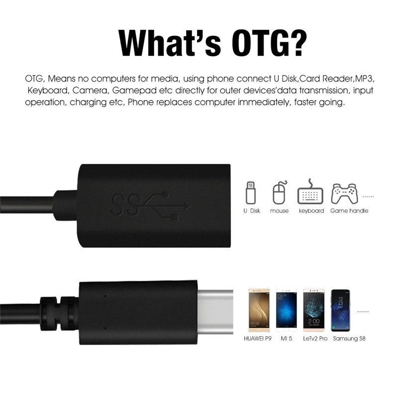 Адаптер - переходник OTG USB3.1 Type-C - USB3.0, кабель 10 см, серебро - фото 4 - id-p141888443