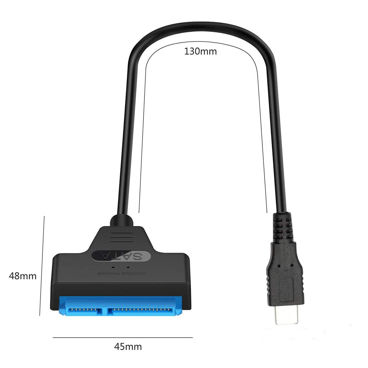 Адаптер - переходник - кабель SATA - USB3.1 Type-C для жесткого диска SSD/HDD 2.5 , черный - фото 2 - id-p141888693