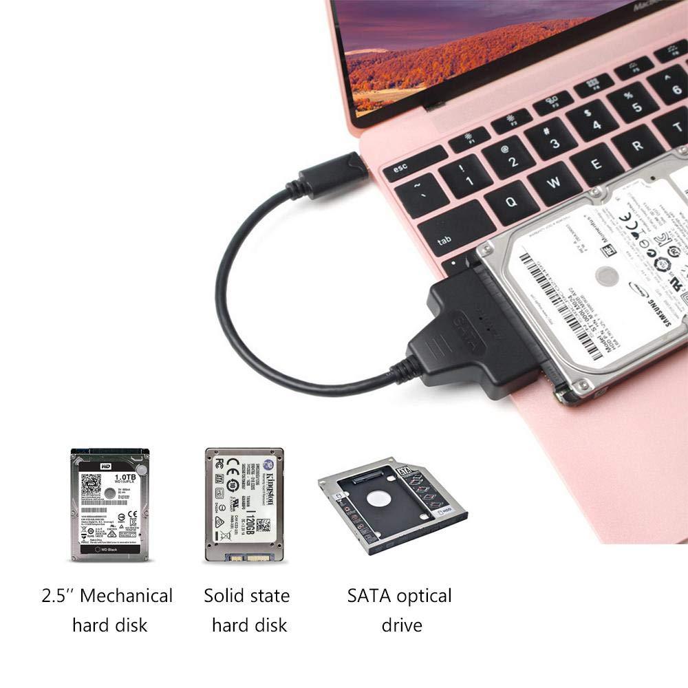 Адаптер - переходник - кабель SATA - USB3.1 Type-C для жесткого диска SSD/HDD 2.5 , черный - фото 6 - id-p141888693