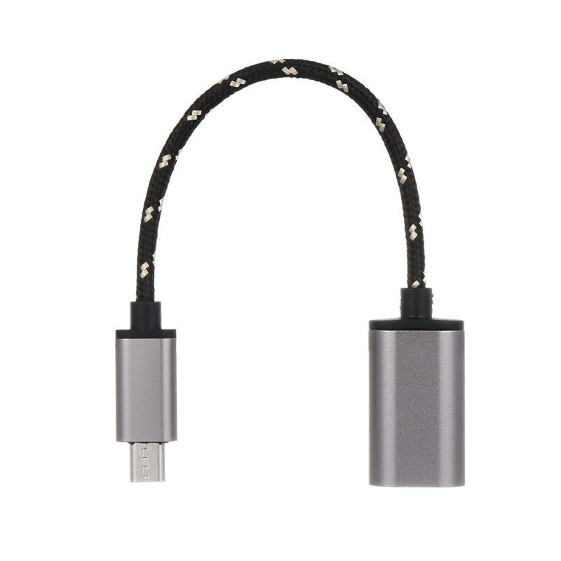 Адаптер - переходник OTG USB3.1 Type-C - USB3.0, тканев. кабель, серебро-графит - фото 3 - id-p141888708