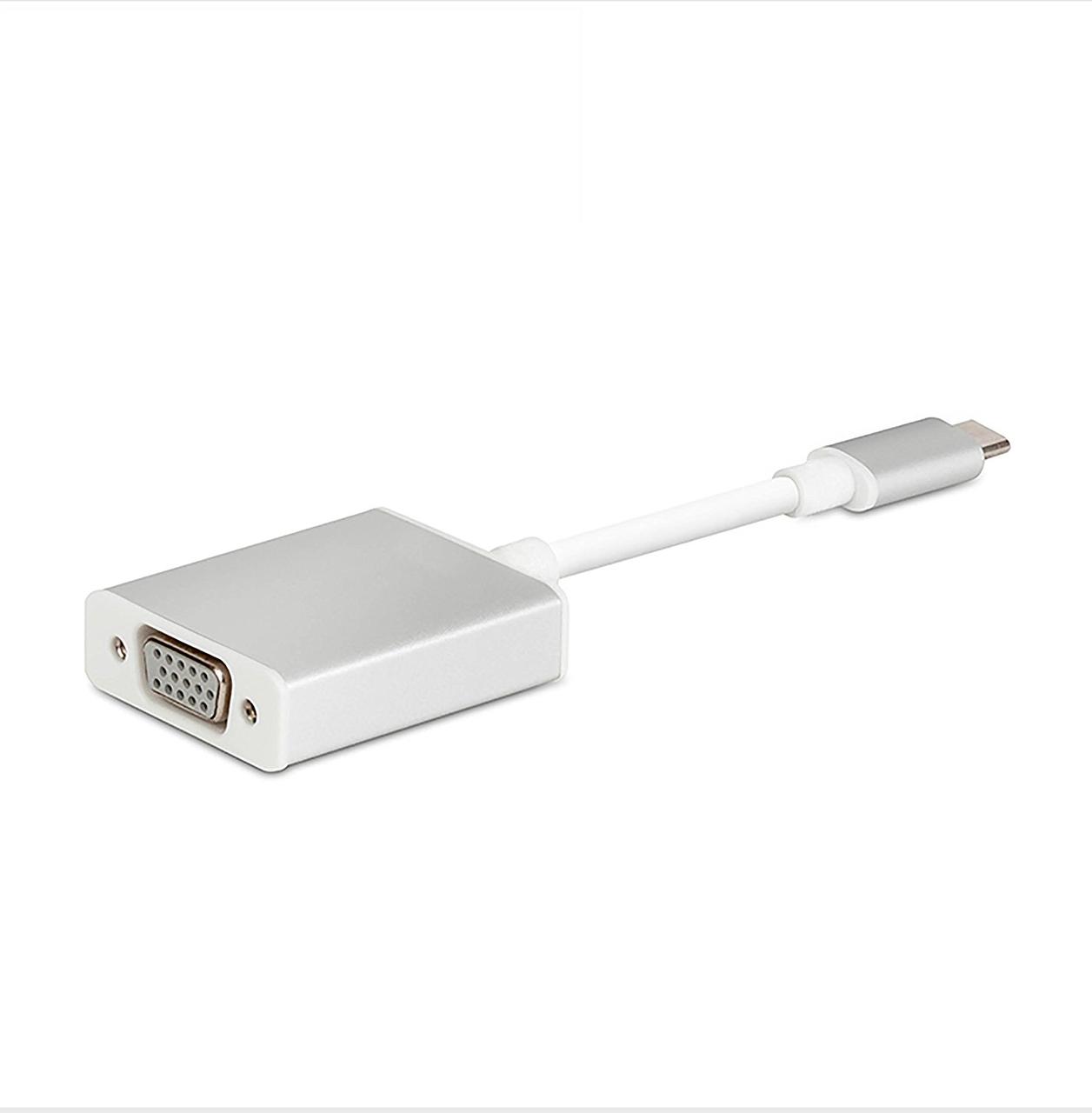 Адаптер - переходник USB3.1 Type-C - VGA, серебро