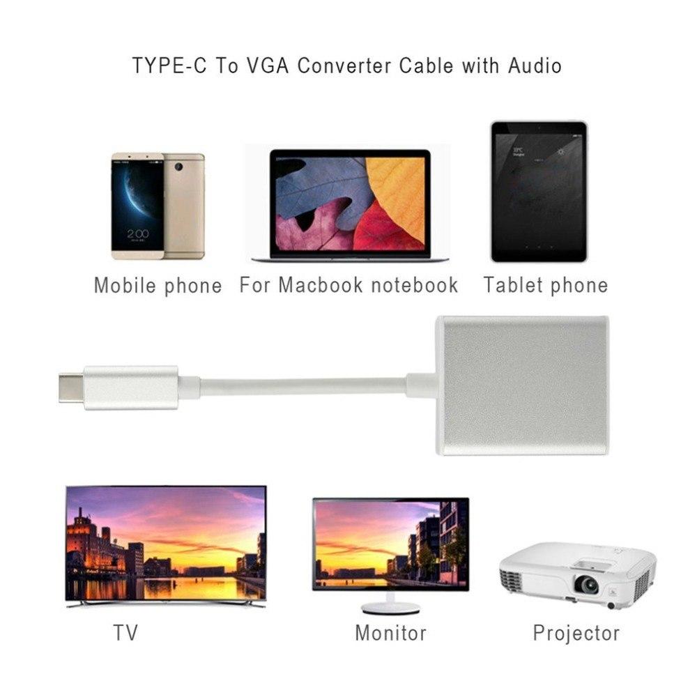 Адаптер - переходник USB3.1 Type-C - VGA, серебро - фото 3 - id-p141888803