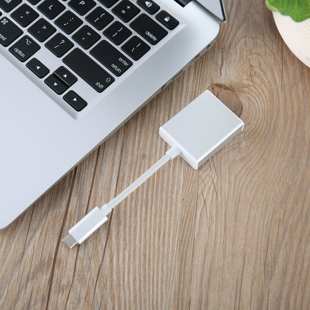 Адаптер - переходник USB3.1 Type-C - VGA, серебро - фото 5 - id-p141888803