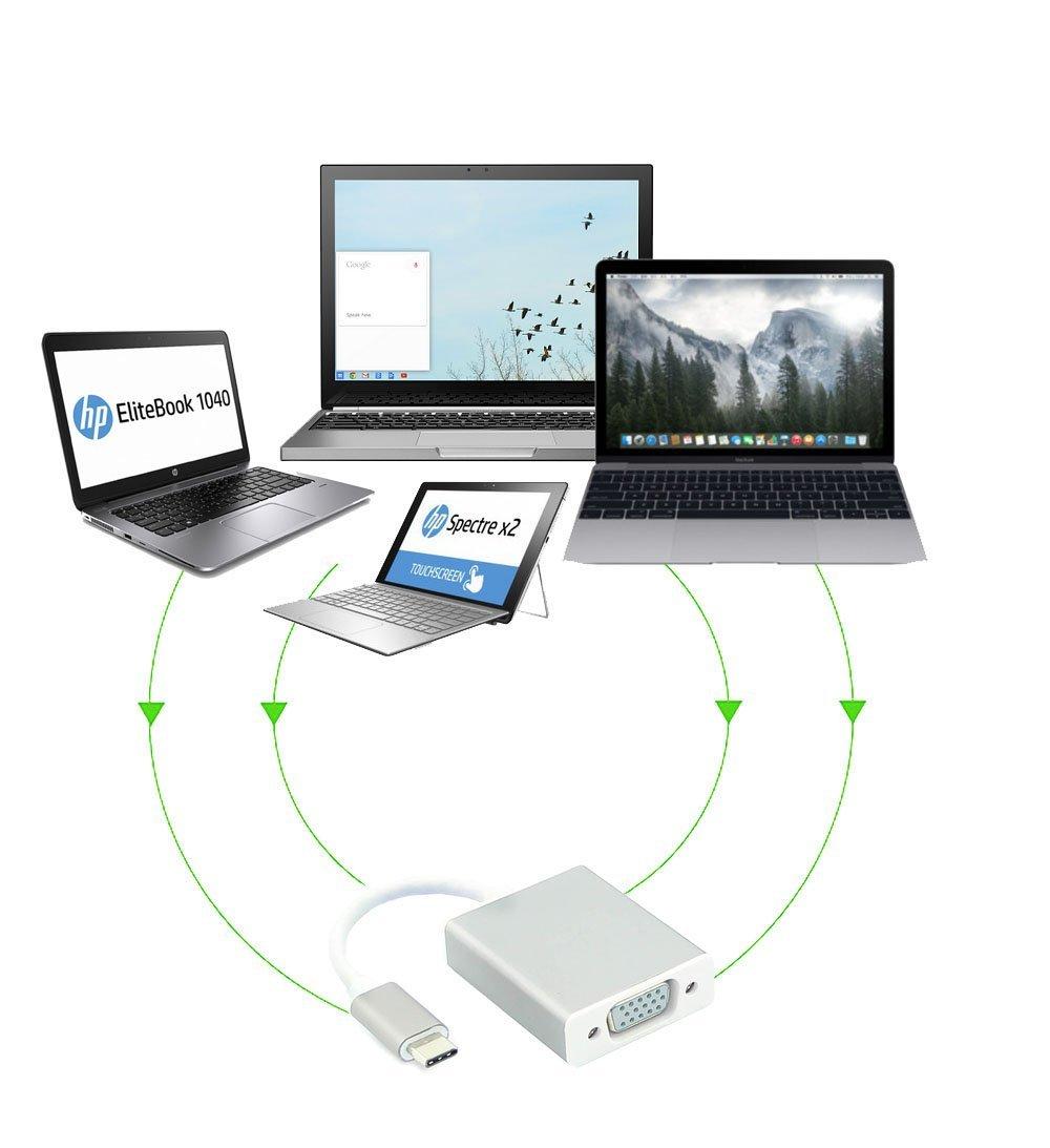 Адаптер - переходник USB3.1 Type-C - VGA, серебро - фото 6 - id-p141888803