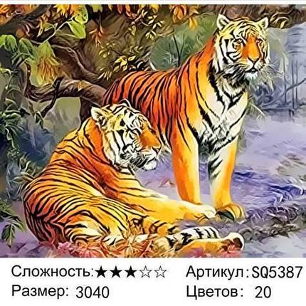 Картина по номерам Тигры после сытного обеда (SQ5387), фото 2