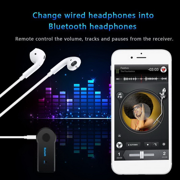 Аудио приемник с микрофоном для дома или автомобиля Bluetooth v3.0 Handsfree, черный - фото 8 - id-p141889218