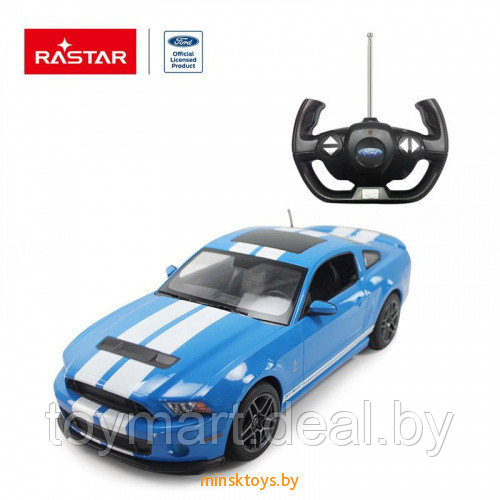 Машина радиоуправляемая - Ford Shelby GT500, синий, Rastar 49400E - фото 1 - id-p141889861