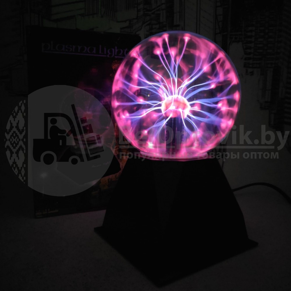 Плазменный шар Plasma light декоративная лампа Тесла (Молния), d 10 см - фото 2 - id-p141240905