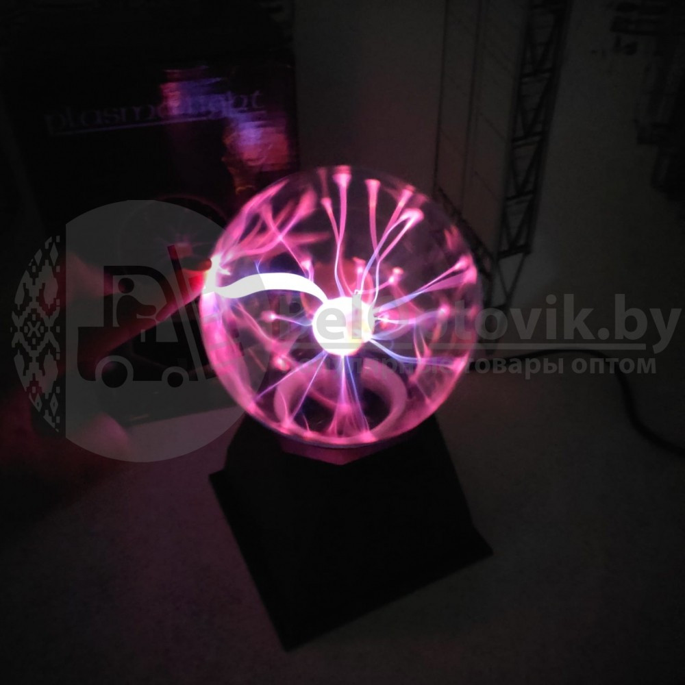 Плазменный шар Plasma light декоративная лампа Тесла (Молния), d 10 см - фото 7 - id-p141240905