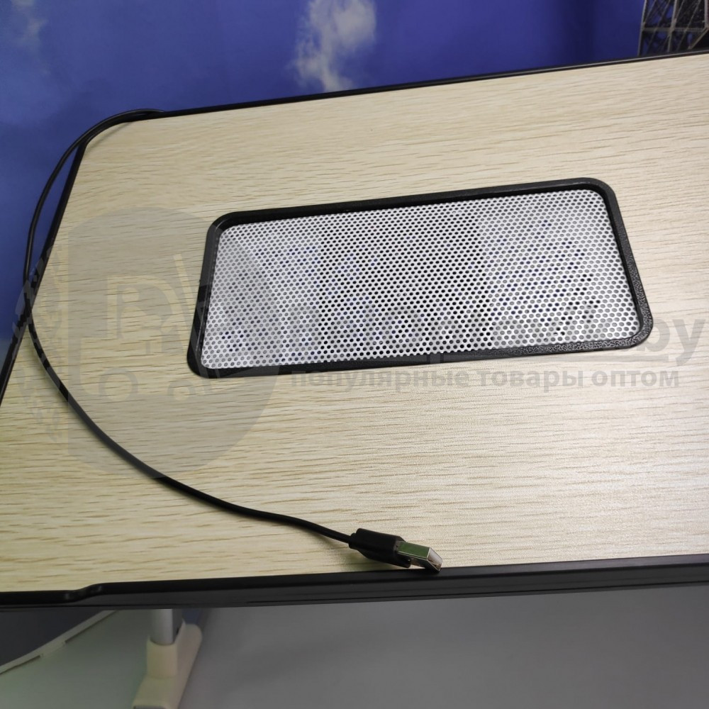 Портативный (складной) эргономичный стол для ноутбука с охлаждением (1 вентилятор вентиляция) Elaptop Desk 52 - фото 10 - id-p141891723