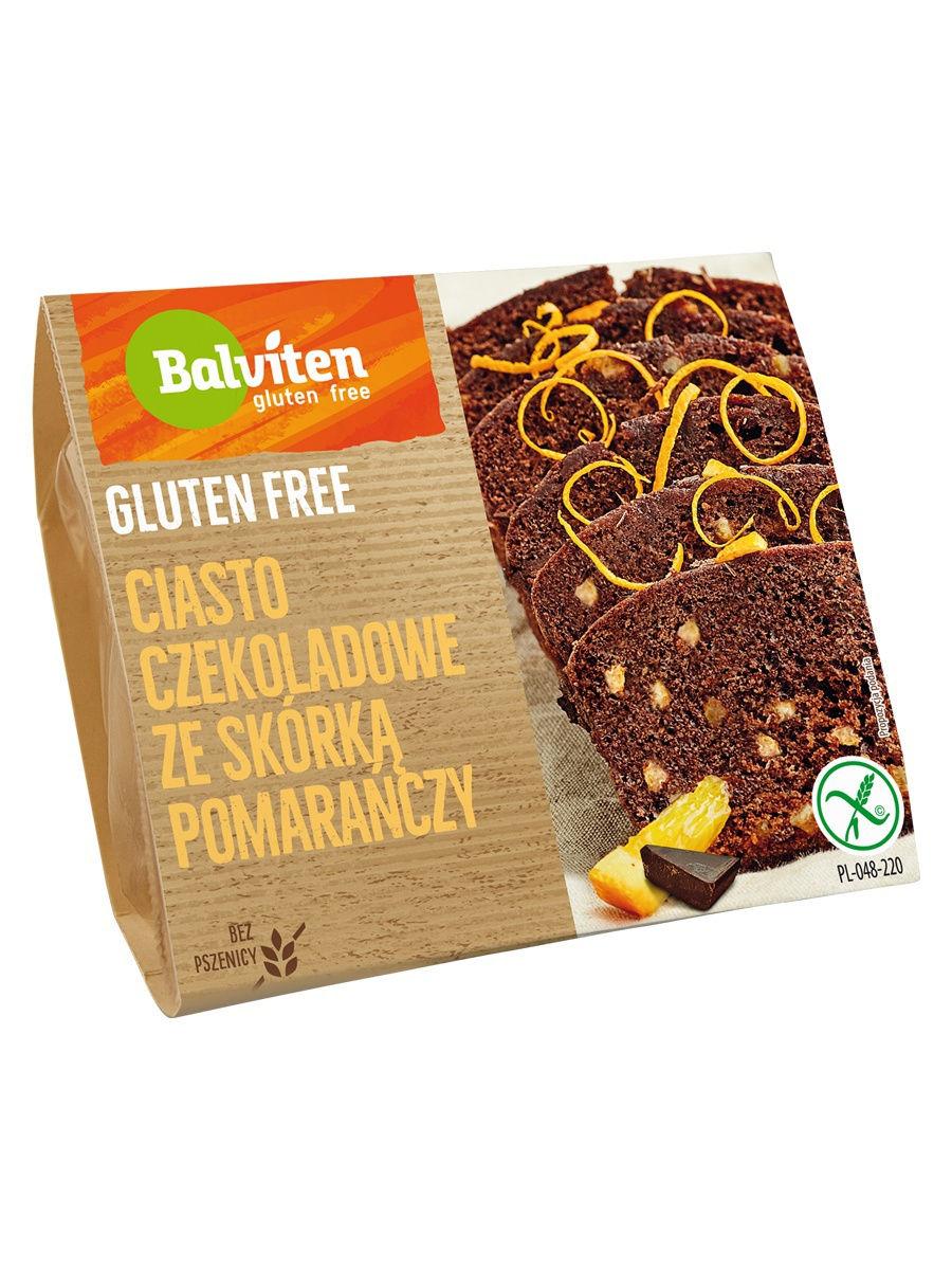 Пирог шоколадный с цедрой апельсина "Balviten" Без глютена 220 г