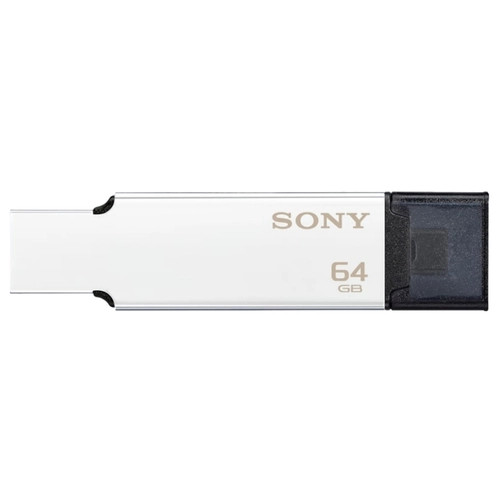 Флеш-накопитель Sony Metal Body 64 Gb, USB 2.0 Type-A, корпус серебристый - фото 1 - id-p131175426