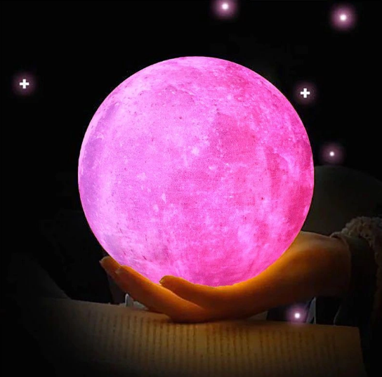 Лампа ночник Луна объемная 3 D Moon Lamp 15см, 7 режимов подсветки, пульт ДУ - фото 4 - id-p125735278