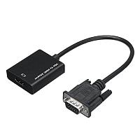 Адаптер - переходник VGA на HDMI PRO PLUS, черный