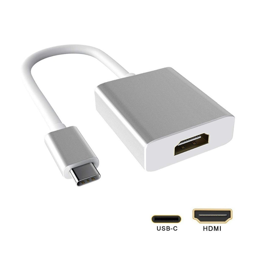Адаптер - переходник USB3.1 Type-C - HDMI, серебро - фото 2 - id-p141925474