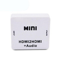 Адаптер - переходник HDMI - HDMI - jack 3.5mm (AUX), белый