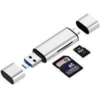 Картридер TF/SD - адаптер для карт памяти - USB3.1 Type-C - MicroUSB - USB3.0