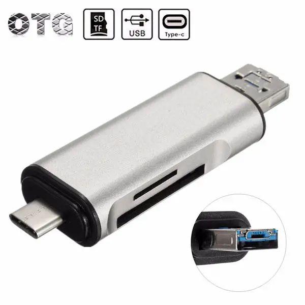 Картридер TF/SD - адаптер для карт памяти - USB3.1 Type-C - MicroUSB - USB3.0 - фото 4 - id-p141926629