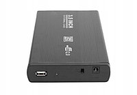 Внешний корпус - бокс SATA - USB2.0 для жесткого диска SSD/HDD 3.5 , алюминий, черный