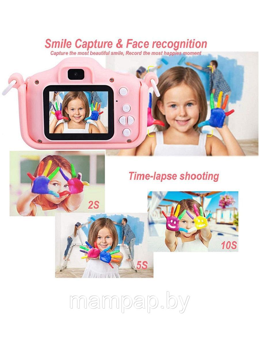 Детский фотоаппарат Микки Маус розовый селфи + встроенная память - фото 4 - id-p141930197