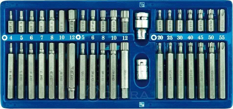 Набор бит TORX, HEX, SPLINE (набор 40пр.) Vorel