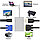 Адаптер - переходник - хаб 4in1 USB3.1 Type-C на HDMI - VGA - DVI - USB3.0, серебро, фото 3