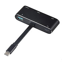 Адаптер - переходник - хаб 5in1 USB3.1 Type-C на HDMI - VGA - jack 3.5mm (AUX) - USB3.0 - USB3.1 Type-C