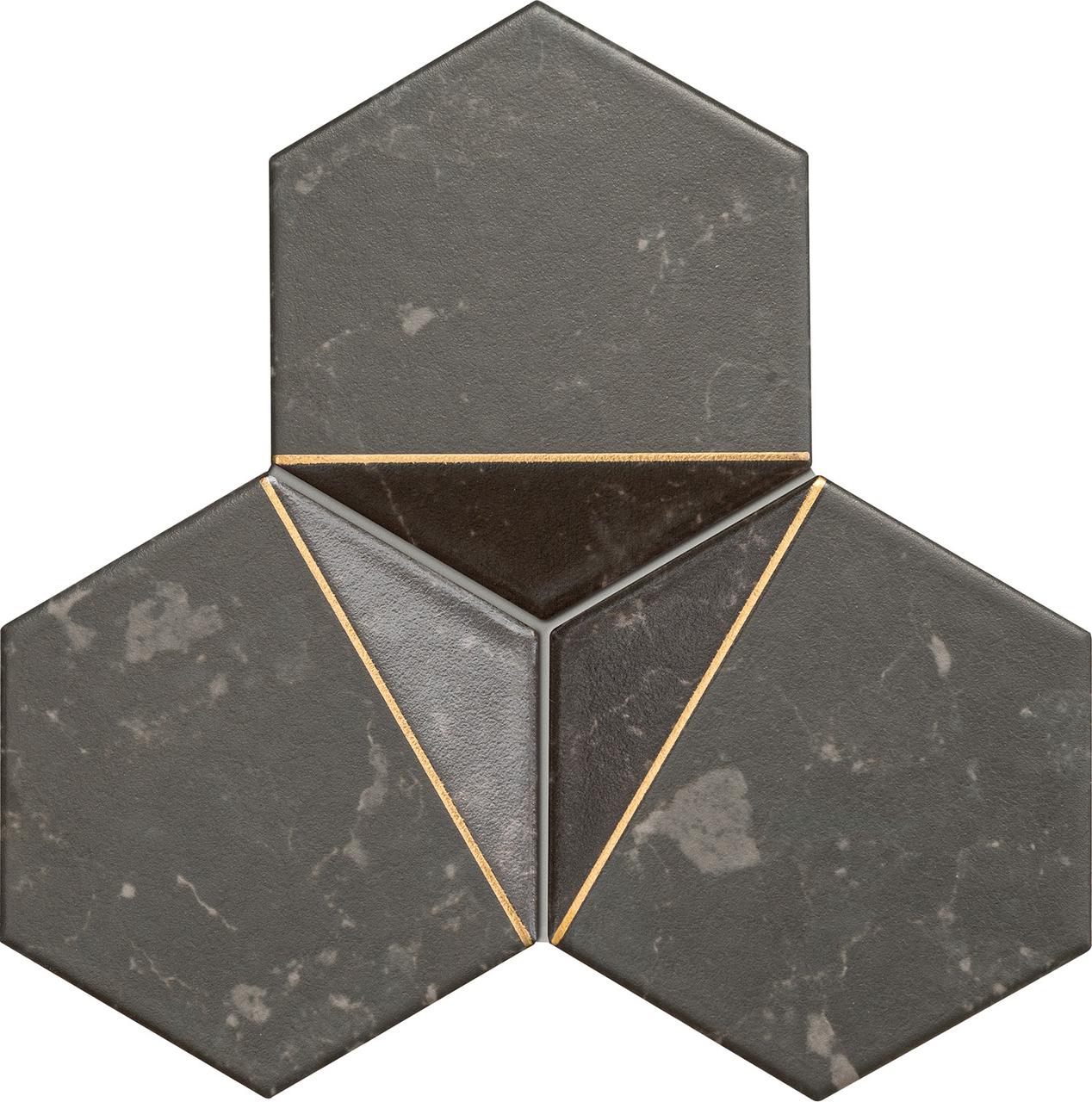 Керамическая плитка мозаика Scoria black 1 16.5x19.2
