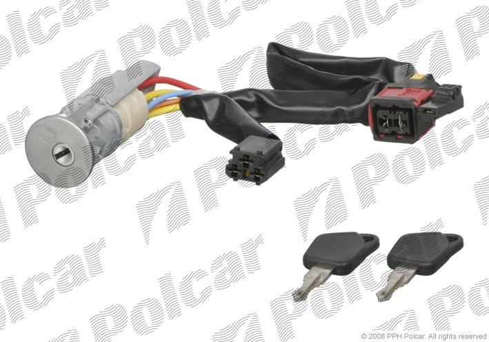 Peugeot 206 / 206+ (98-12) - замок (личинка) зажигания с ключами