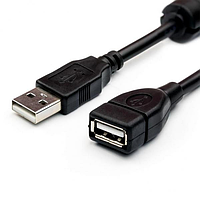 Кабель - удлинитель USB2.0, папа-мама, 5 метров, черный
