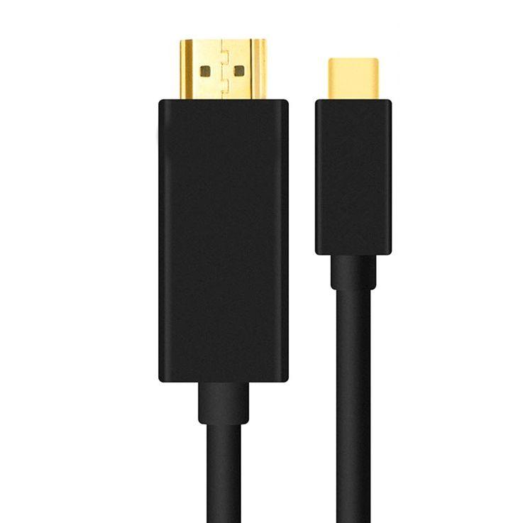 Кабель USB3.1 Type-C - HDMI, UltraHD 4K, 1,8 метра, черный - фото 1 - id-p141978039