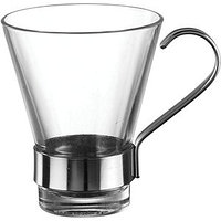 Чашка кофейная с метал. подстаканником «Эпсилон»; стекло; 110 мл
