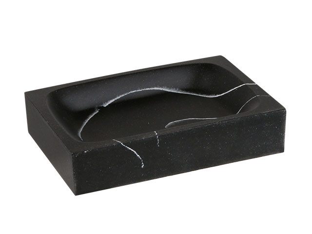 Мыльница MARBLE, черная, PERFECTO LINEA (Композитный материал: полирезин под натуральный камень) - фото 1 - id-p141431398