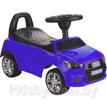 Детская машинка-каталка, толокар RiverToys Audi JY-Z01A (синий/черный) - фото 1 - id-p137552393