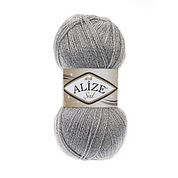 Пряжа Ализе Саль Симли (Alize Sal Simly) цвет 21 серый