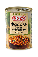 Фасоль белая в томатном соусе консервированная "ЕКО" 400/250 г