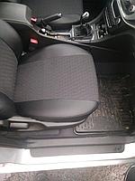 GT Чехол Hyundai Solaris (10-17) Accent (11-) / Kia Rio (10-17) Экокожа, черный + жаккардовая (Чехол