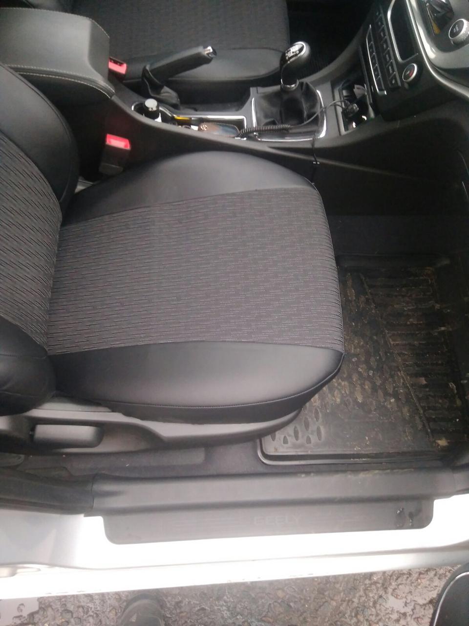 GT Чехол volkswagen T4 1+1 1991-2003 (Экокожа, серый + жаккардовая вставка) (2 подголовника)  (Чехол