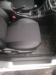 GT Чехол volkswagen T4 1+1 1991-2003 (Экокожа, черный + жаккардовая вставка) (2 подголовника)  (Чехол