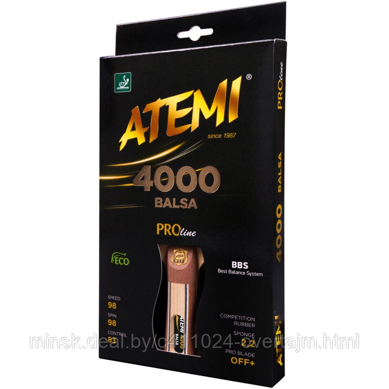 Ракетка NEW Atemi 4000 BALSA, cv - фото 1 - id-p118524131