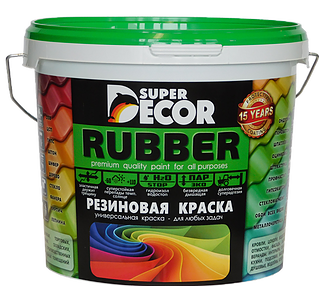 Резиновая краска SUPER DECOR №14 Изумруд 6 кг
