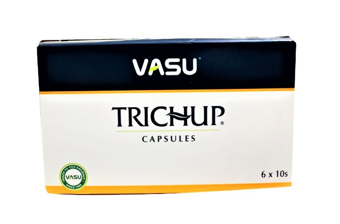 Аюрведические капсулы для роста волос Тричуп Васу, Vasu Trichup, 6*10шт - травы и минералы