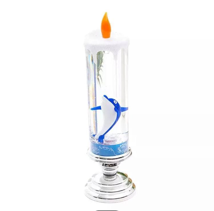 Светодиодная свеча с блестками. Лава лампа - свеча с дельфином - фото 5 - id-p142003796
