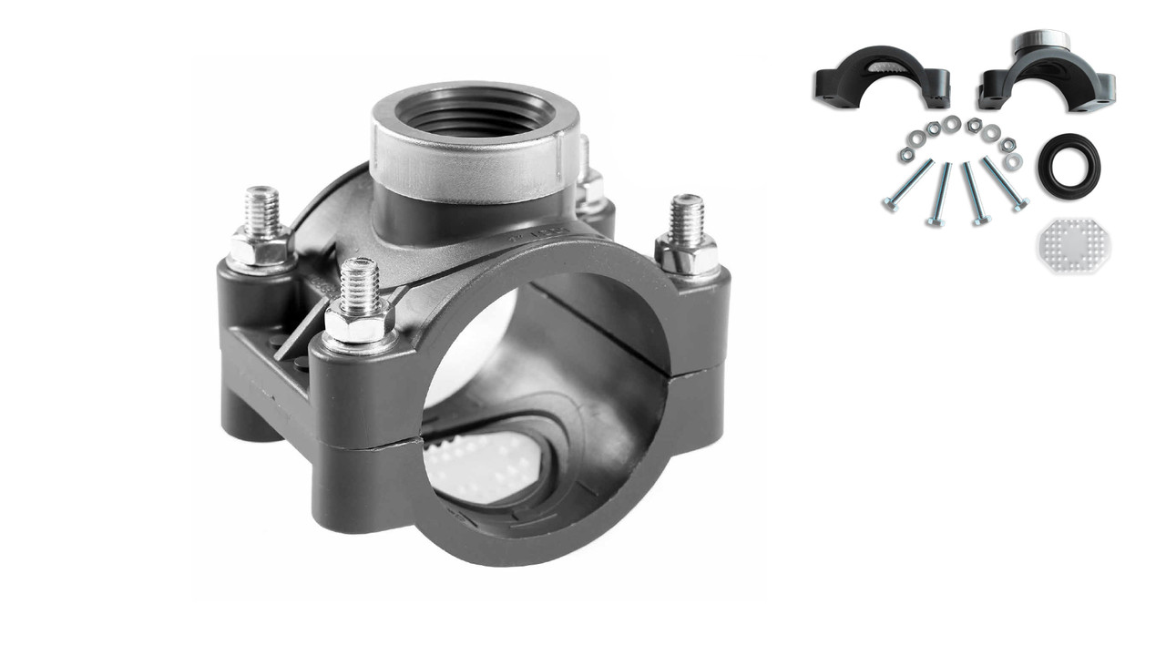 Врезка винтовая PE 125-3" F(P/B) c усилением - фото 1 - id-p142049322