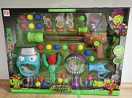 Игровой набор "Зомби против растений", пулемёт с мишенями и шариками. арт.G182753/(666-29A)