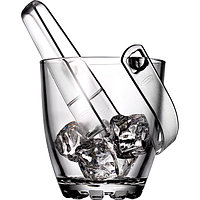 Емкость для льда + щипцы «Сильвана»; стекло; 0,84 л