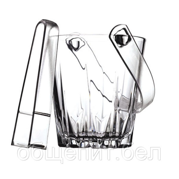 Емкость для льда + щипцы «Карат»; стекло; 0,75 л - фото 1 - id-p142061890